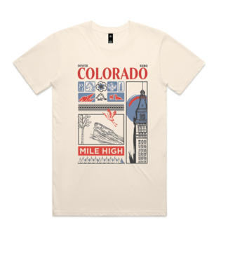 Abstract Colorado Mile High Montage tee