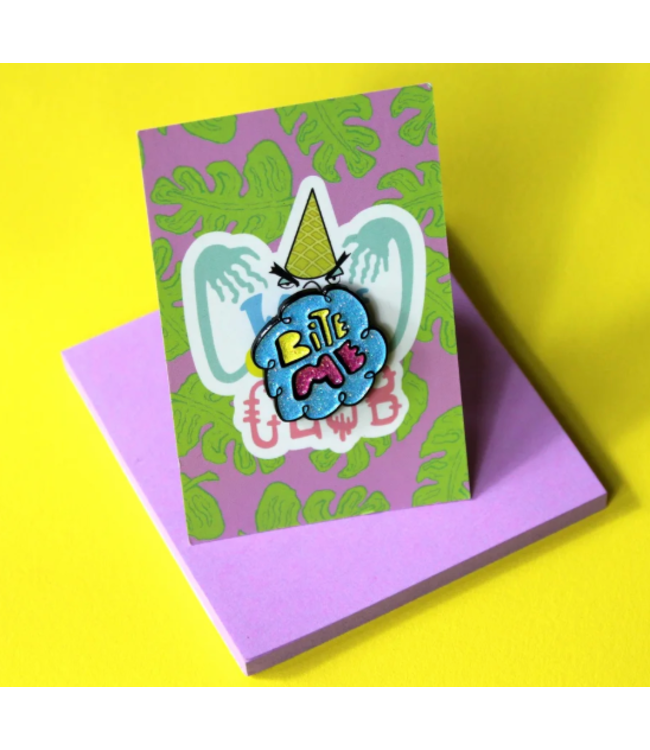 Waffle Cone Club Bite Me (mirco soft enamel pin)