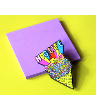 Waffle Cone Club Hug Life (hard enamel pin)