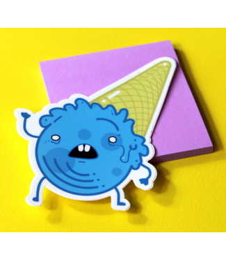 Waffle Cone Club Angry Cone (vinyl sticker)