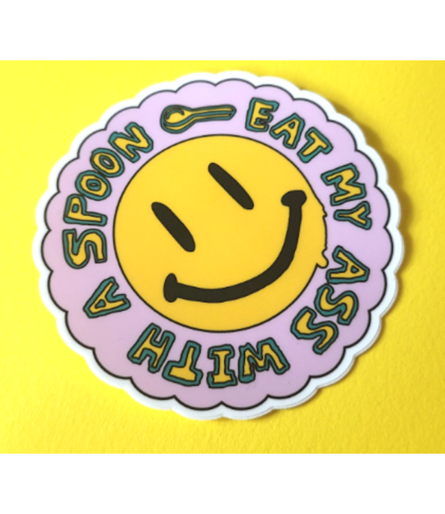 Waffle Cone Club Eat My Ass (vinyl sticker)