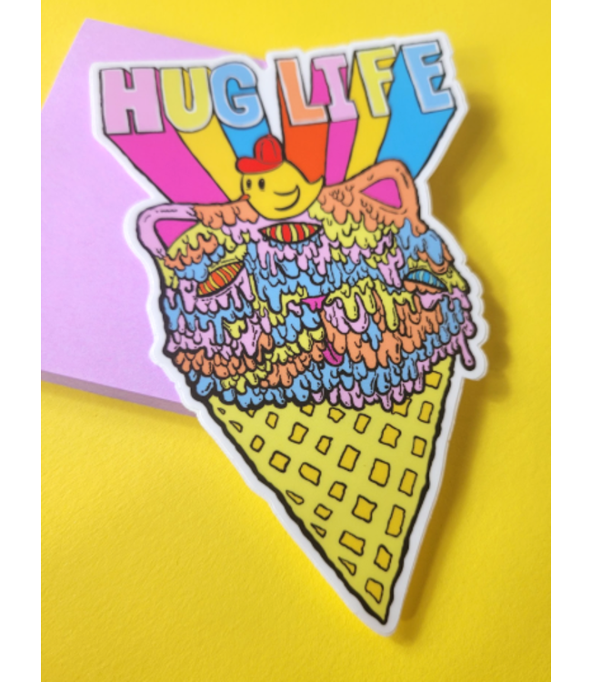 Waffle Cone Club Huglife (vinyl sticker)