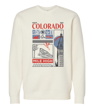 Abstract Mile High Montage Crewneck Sweatshirt