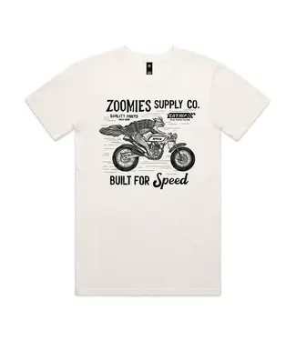 Jesse Jarldane Art Zoomies Motorcycle Cat Tee by Jesse Jarldane