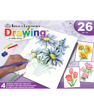 Royal & Langnickel 3T-4 PC DRAWING FLOWERS BOX SE