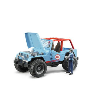 Bruder Jeep Cross Country racer blue with driver