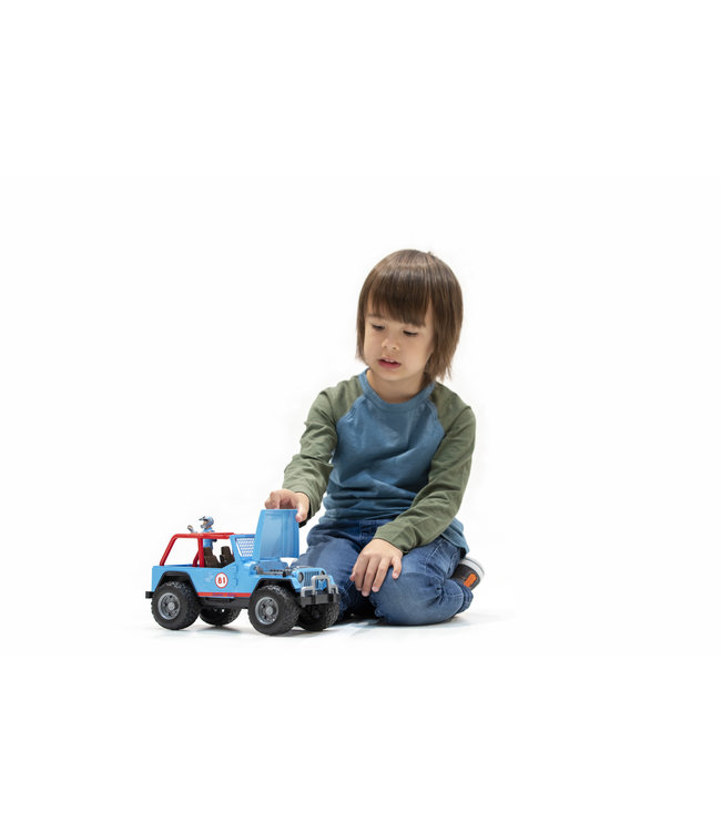 Jeep Cross Country racer blue with driver