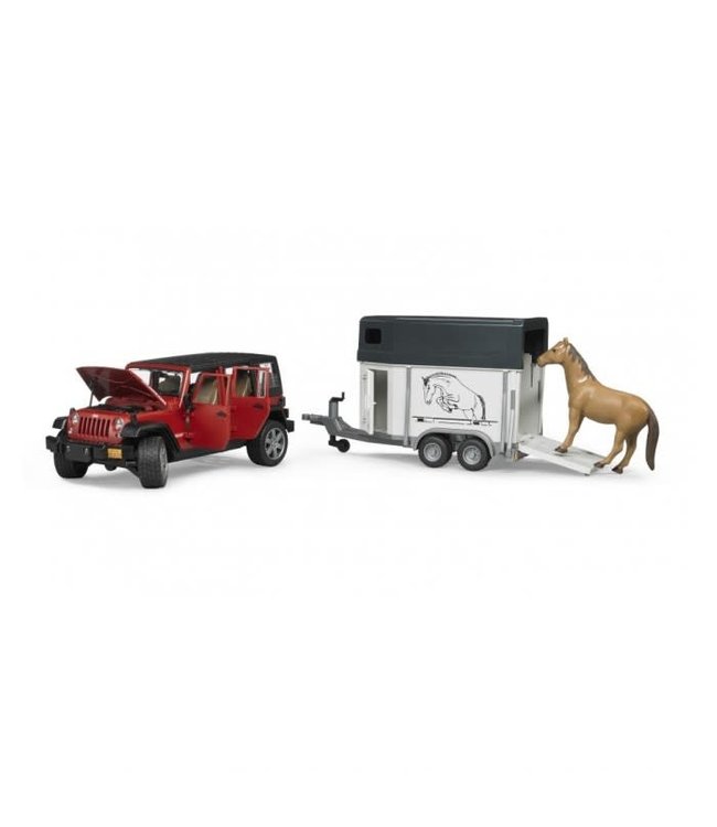 Jeep Wrangler Unlimited Rubicon w Horse Trailer & horse