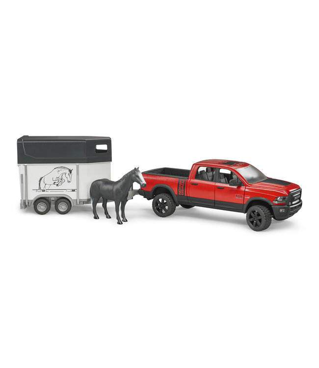 RAM 2500 Pickup Truck w Horse Trailer and Horse