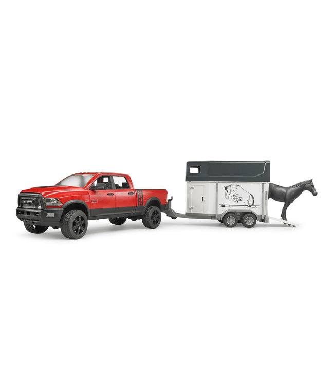 RAM 2500 Pickup Truck w Horse Trailer and Horse