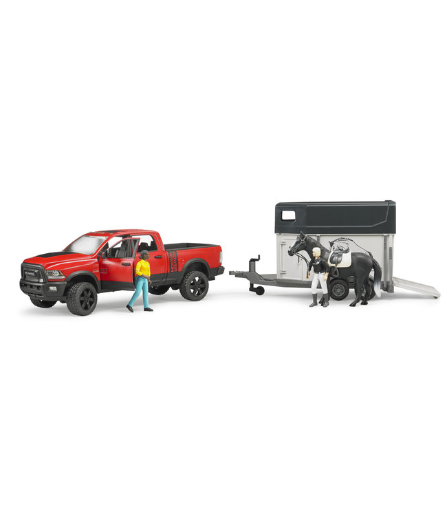 RAM 2500 Pickup Truck w Horse Trailer and Horse