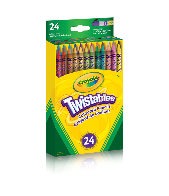 PENCILS,24CT,TWIST,COL,BOXED
