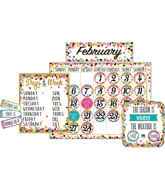 Teacher Created Resources Confetti Calendar Bulletin Board