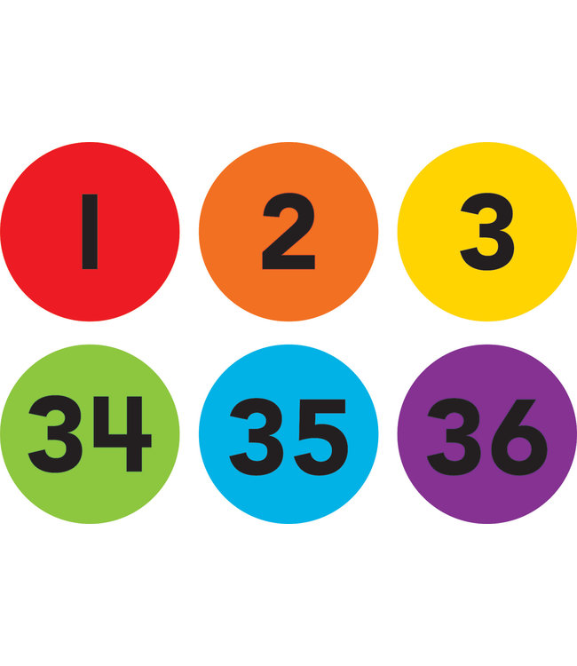 Spot On Numbers 1-36 Carpet Markers - 4