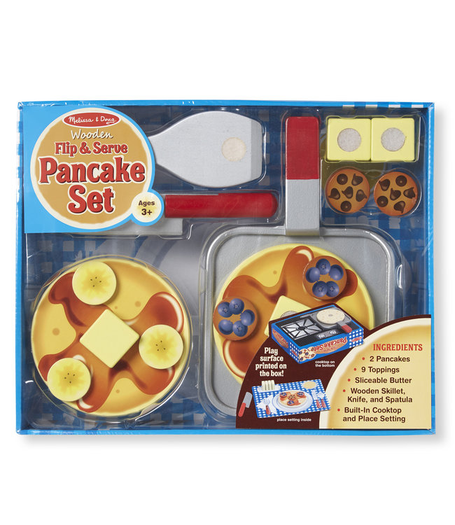 Wooden Flip & Serve Pancake Set