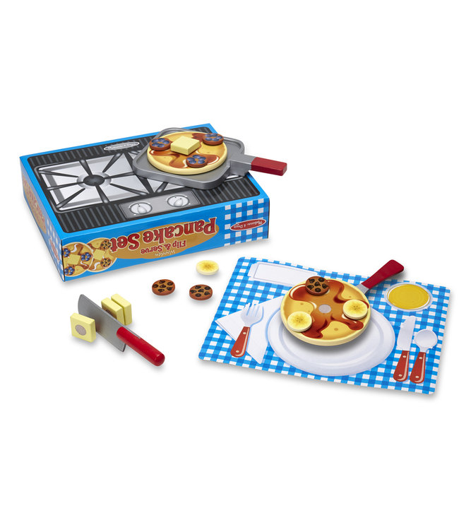 Wooden Flip & Serve Pancake Set