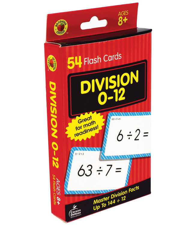 Brighter Child Division 0 to 12 Flash Cards