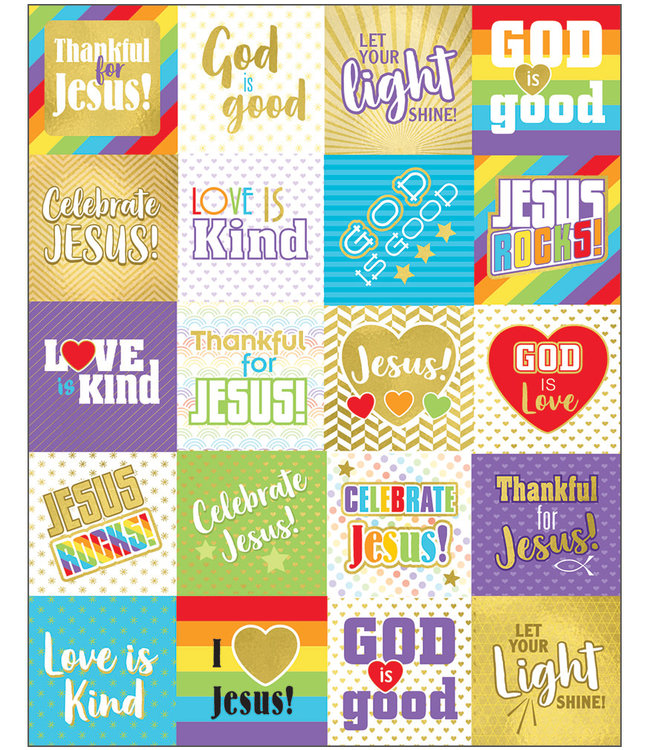 Words of Praise Shape Stickers