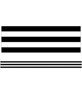 Carson Dellosa Black & White Stripes Straight Borders