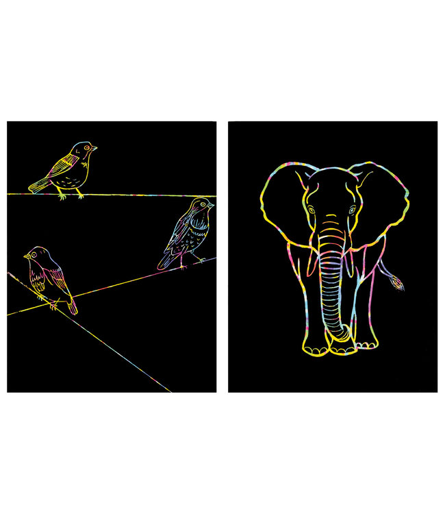 RAINBOW REVEAL ART PAPER 8.5X11 10CT