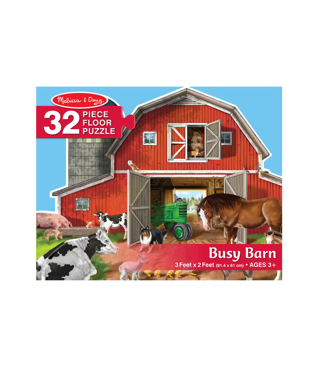 Busy Barn Shaped Floor Puzzle (32 Piece)