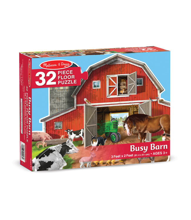 Busy Barn Shaped Floor Puzzle (32 Piece)