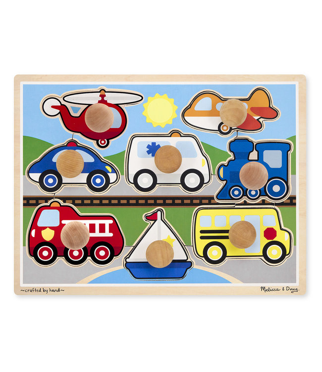 Vehicles Jumbo Knob Puzzle - 8 pieces