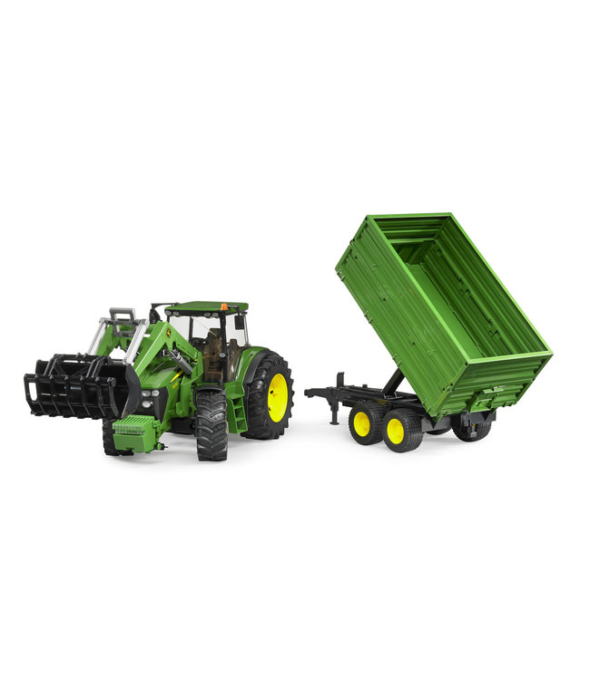 John Deere Tractor 7930 w. frontl. and tipping trailer