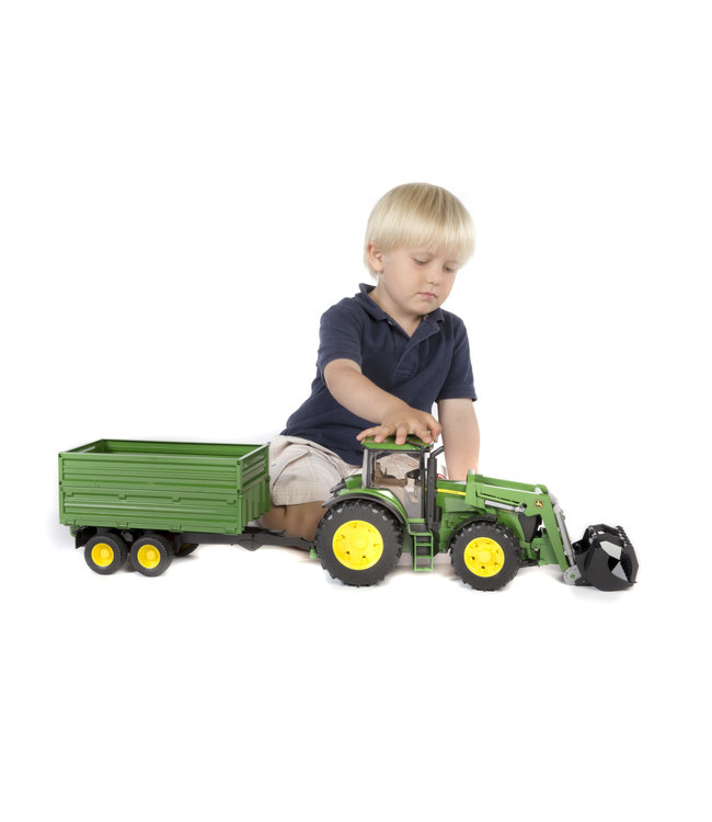 John Deere Tractor 7930 w. frontl. and tipping trailer