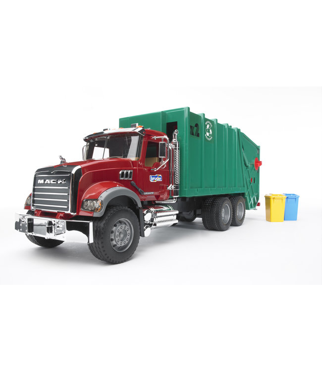 MACK Granite Garbage truck (ruby red-green)