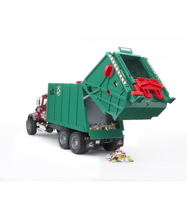 MACK Granite Garbage truck (ruby red-green)