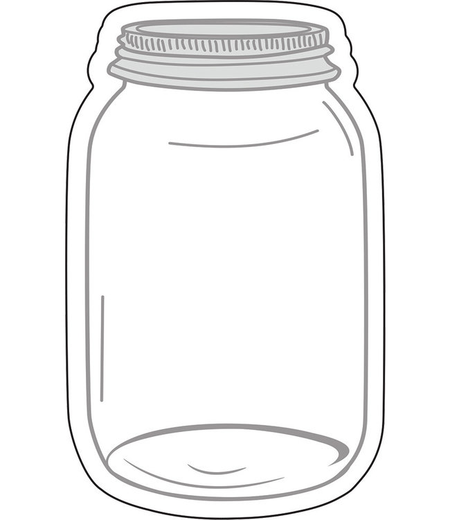 Industrial Chic Mason Jars Colorful Cut-Outs