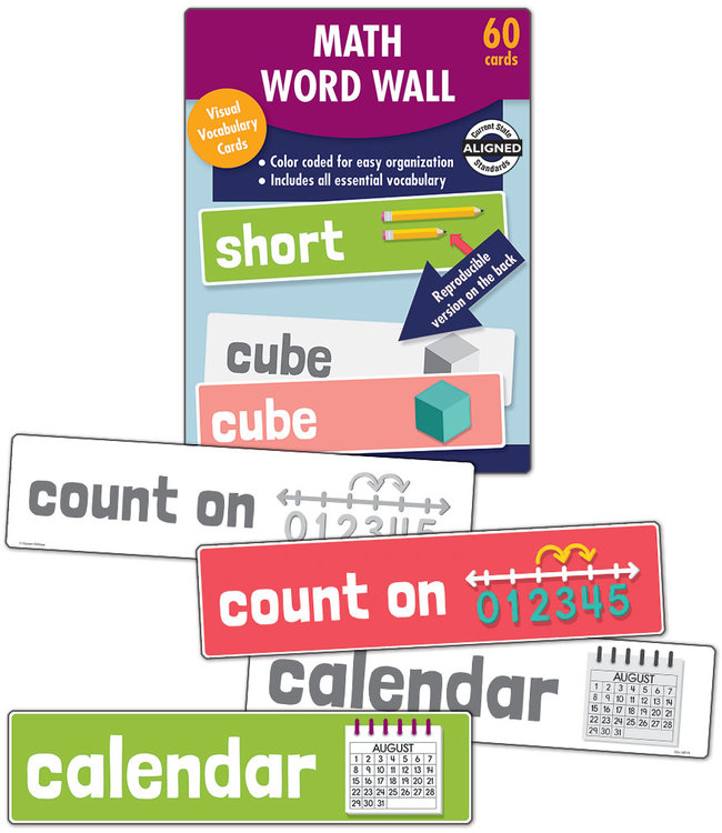 Math Word Wall Learning Cards Grade K