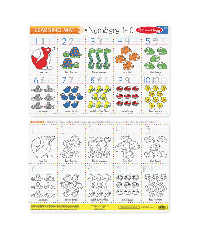 Numbers 1-10 Write-A-Mat