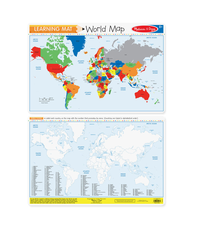 Countries of the World Write-a-Mat