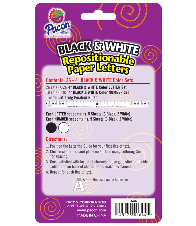 Self-Adhesive Paper Letters