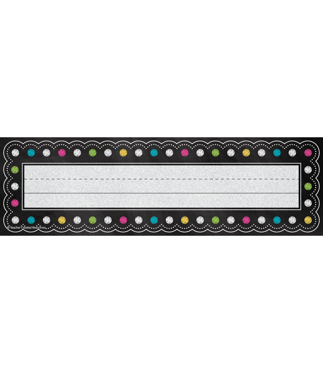 Chalkboard Brights Flat Name Plates