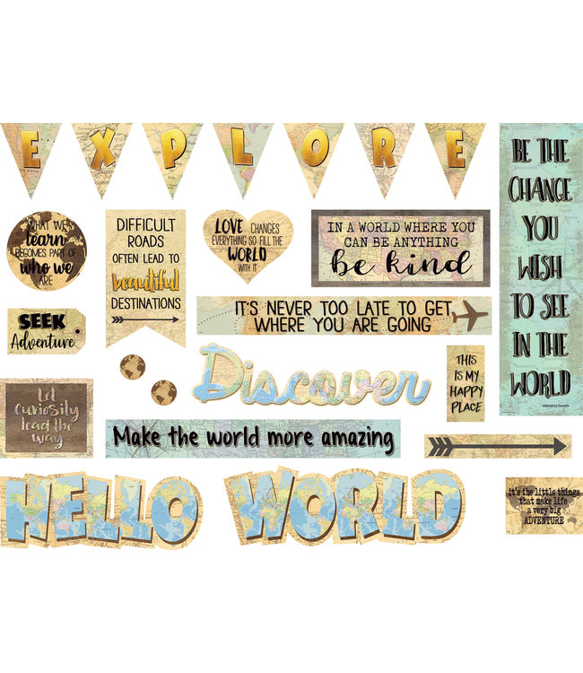 Travel the Map Mini Bulletin Board