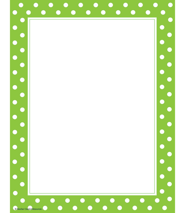 Lime Polka Dots Computer Paper