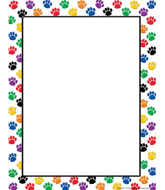 Teacher Created Resources Colorful Paw Prints Computer Paper