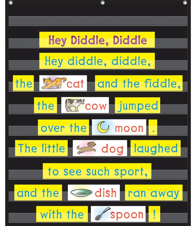 Black 10 Pocket Chart (34" x 44")