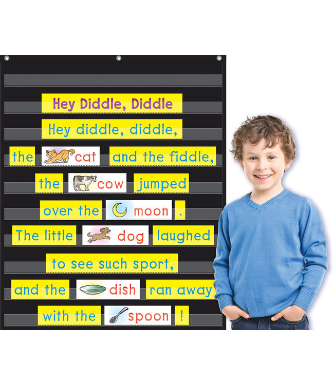 Black 10 Pocket Chart (34" x 44")