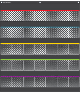 Teacher Created Resources Black Polka Dots Storage Pocket Chart