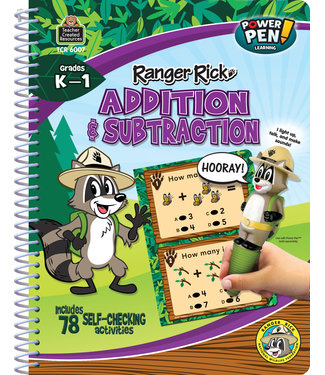 Teacher Created Resources Ranger Rick Power Pen Learning Book: Addition & Subtraction