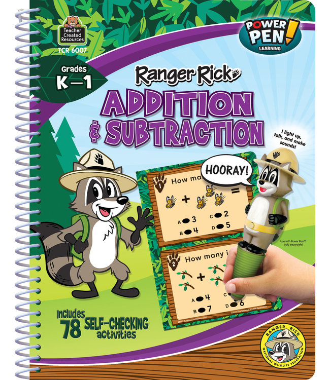 Ranger Rick Power Pen Learning Book: Addition & Subtraction