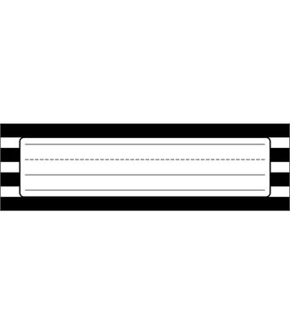 Carson Dellosa Black & White Stripe Desk Nameplates