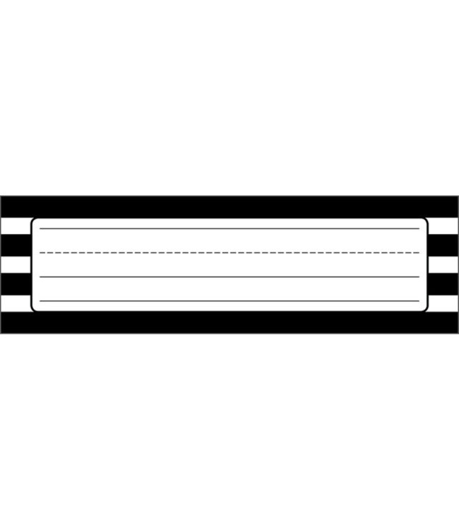 Black & White Stripe Desk Nameplates