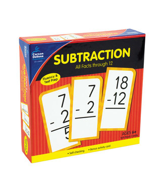 Carson Dellosa Subtraction All Facts Through 12 Flash Cards