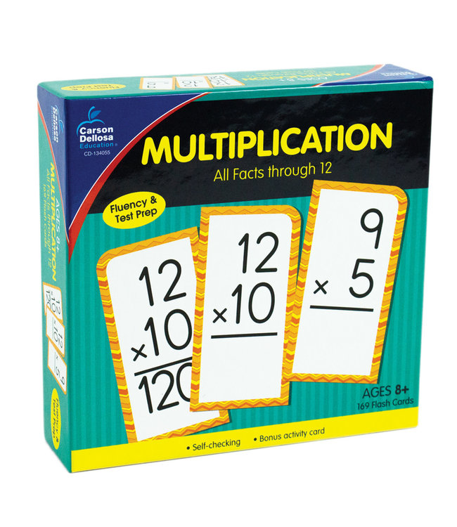 Multiplication All Facts Through 12 Flash Cards