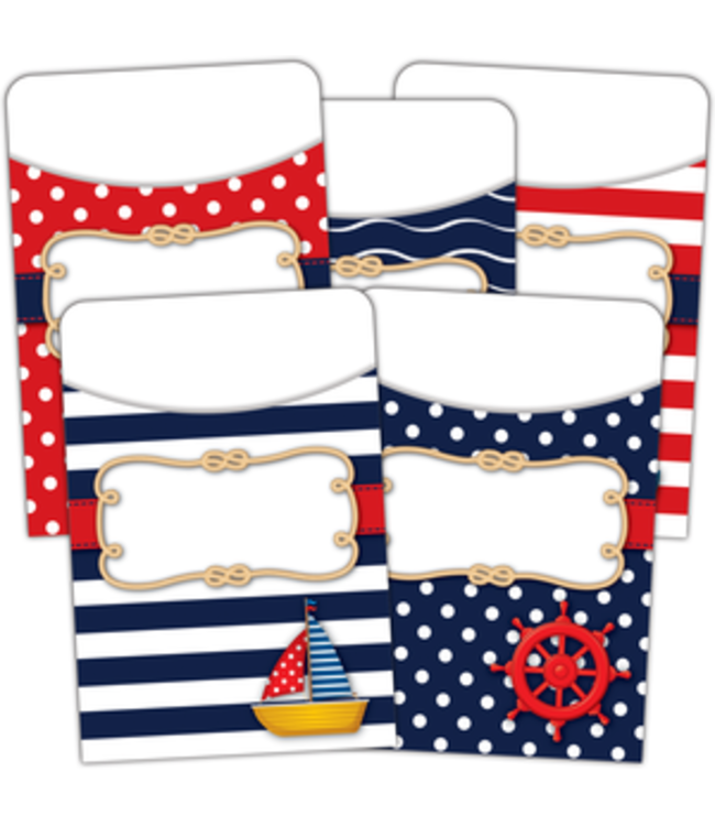 Nautical Library Pockets - Multi-Pack